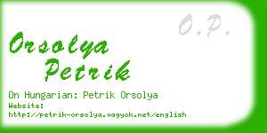orsolya petrik business card